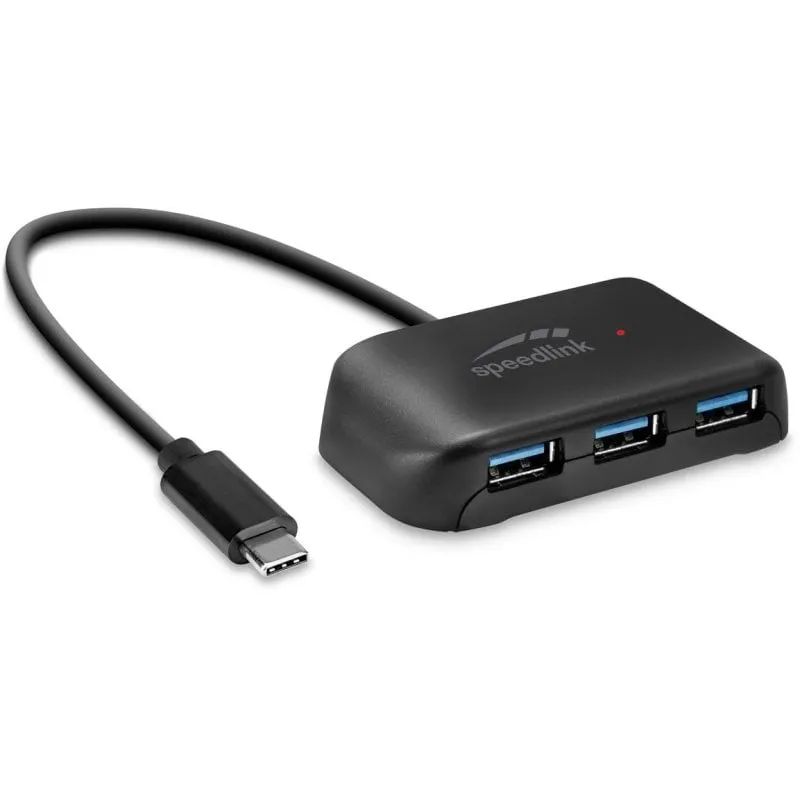 Hub Speed Link 4 porte 5 Gbps SNAPPY EVO USB-C USB-A Plug and Play - immagine 1