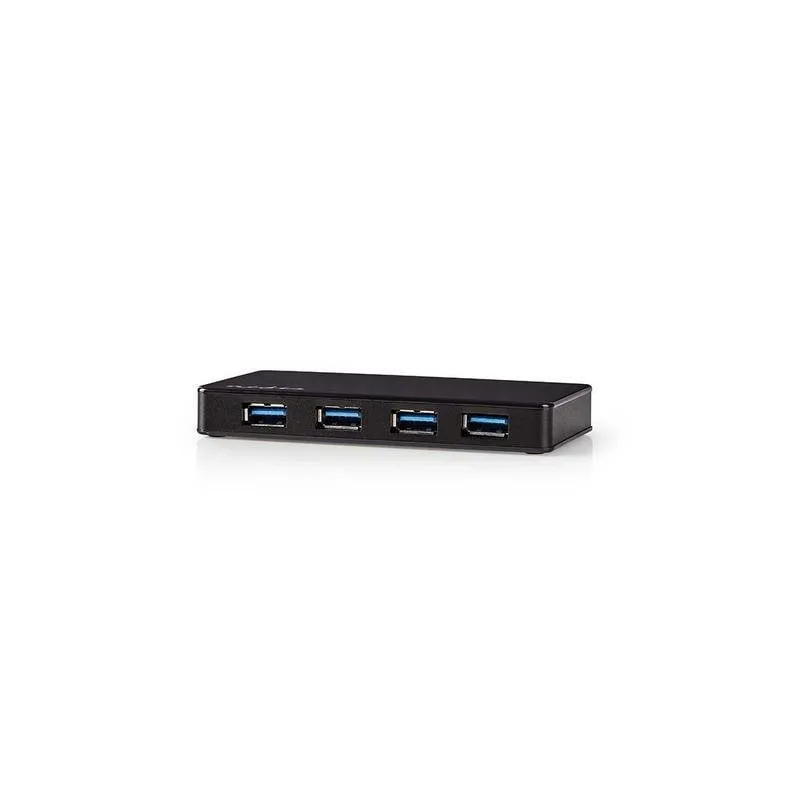 Hub Nedis 4 porte USB 3.2 Gen 1 modello UHUBU3420BK Alimentazione esterna - immagine 1