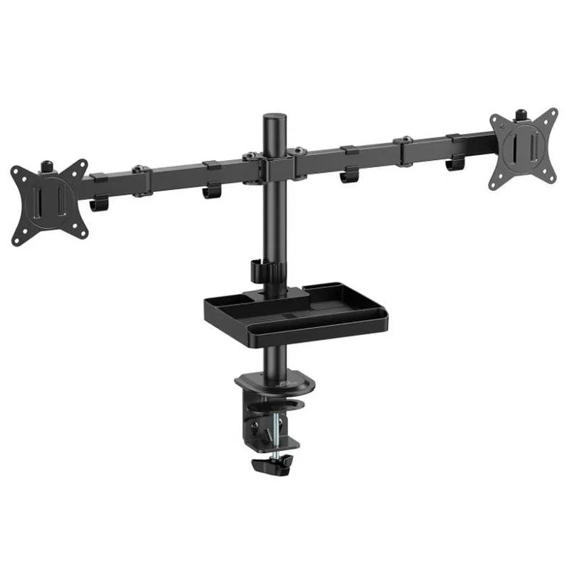 Supporto Monitor Advance ADV-ARM12F per 2 Schermi 17-32" VESA Ergonomico Nero - immagine 1