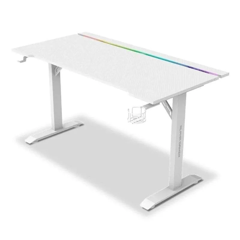 Mesa Gaming Alpha Gamer 140cm Agglomerato e Acciaio RGB Accessori - immagine 1