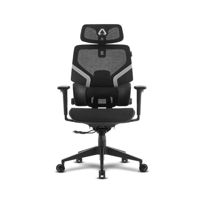 Sedia da ufficio Alpha Gamer Aurora Mesh Tech ergonomica nera supporti 3D - immagine 1