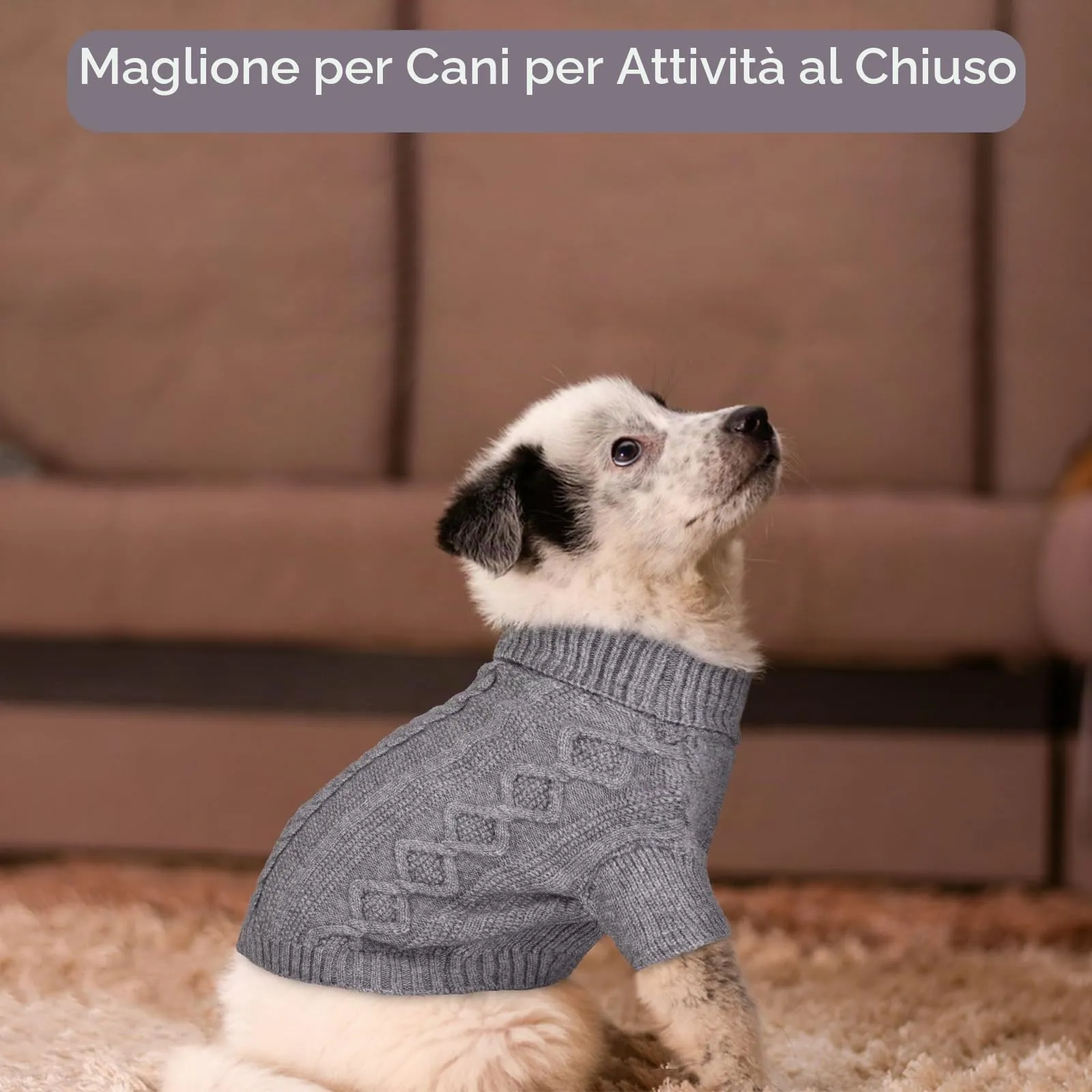 Hjumarayan Maglione per Cani Taglia Grande - Maglioncino Semplice & Elegante in Pile con Foro per Guinzaglio (Grigio XL) - immagine 6