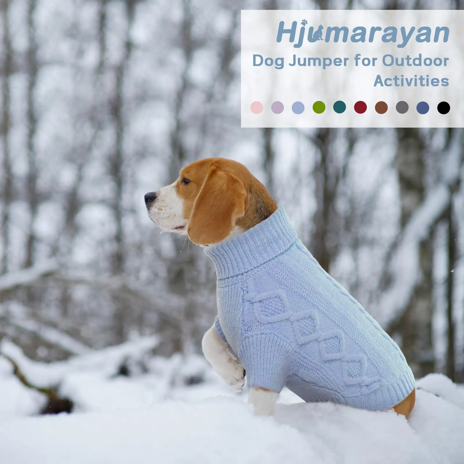 Hjumarayan Maglione per Cani Taglia Grande - Maglioncino Semplice & Elegante in Pile, Maglia Termica con Foro per Guinzaglio (Blu XL) - immagine 5