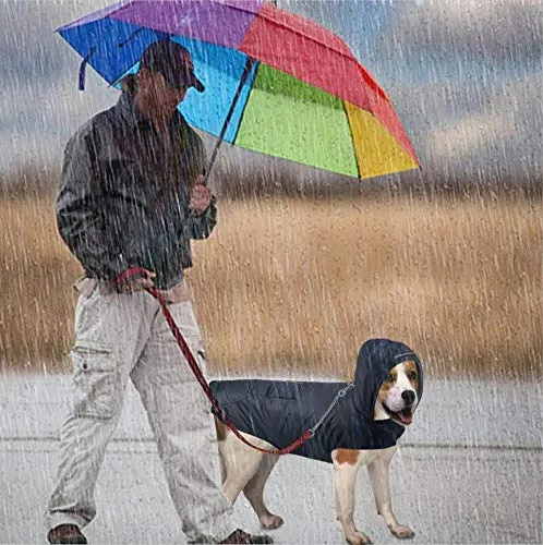 Idepet - Mantella per cani con cappuccio e foro per il collare, impermeabile e riflettente, per cani di piccola, media e grande taglia - immagine 6