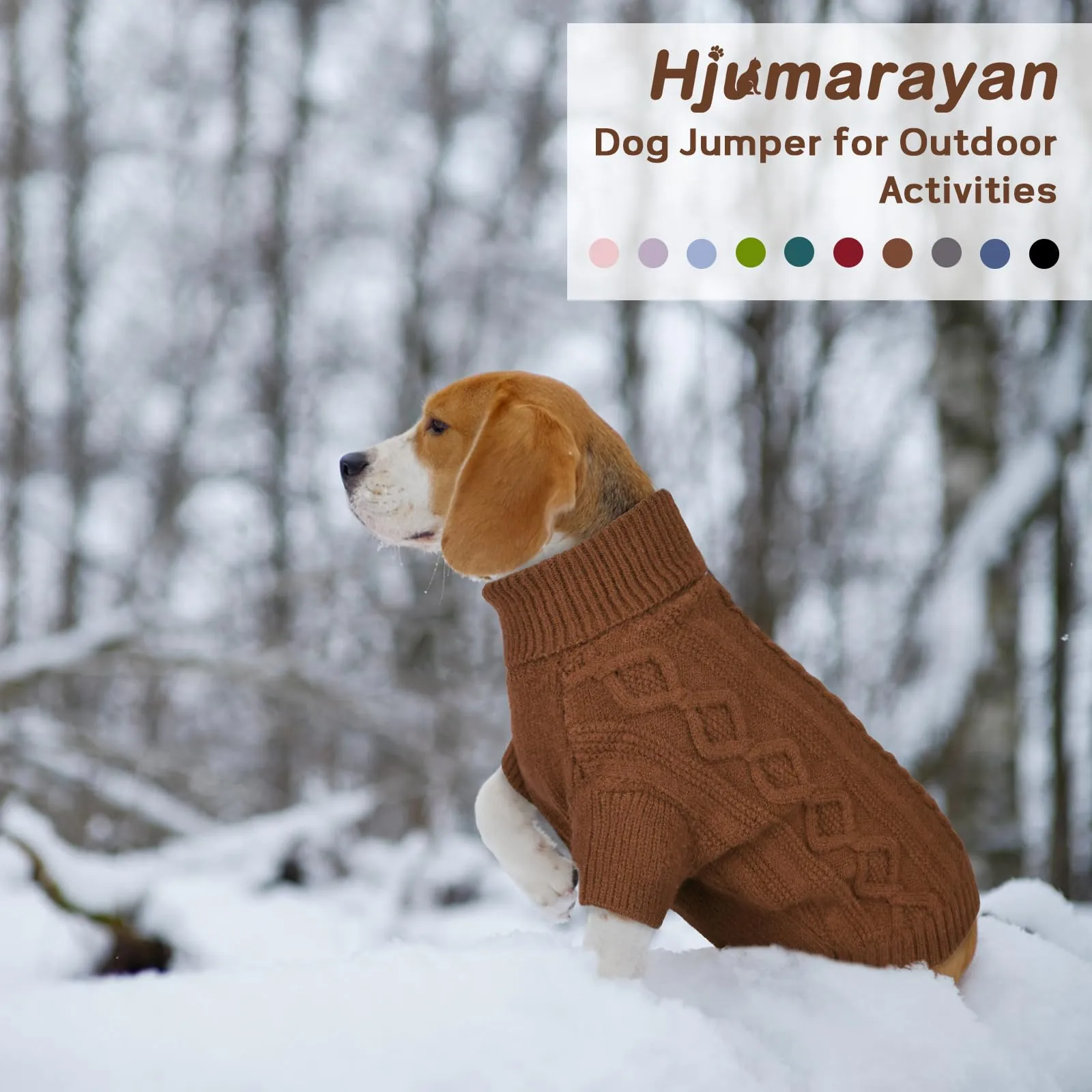 Hjumarayan Maglione per Cani Taglia Grande - Maglioncino Semplice & Elegante in Pile con Foro per Guinzaglio (Caffè XL) - immagine 6