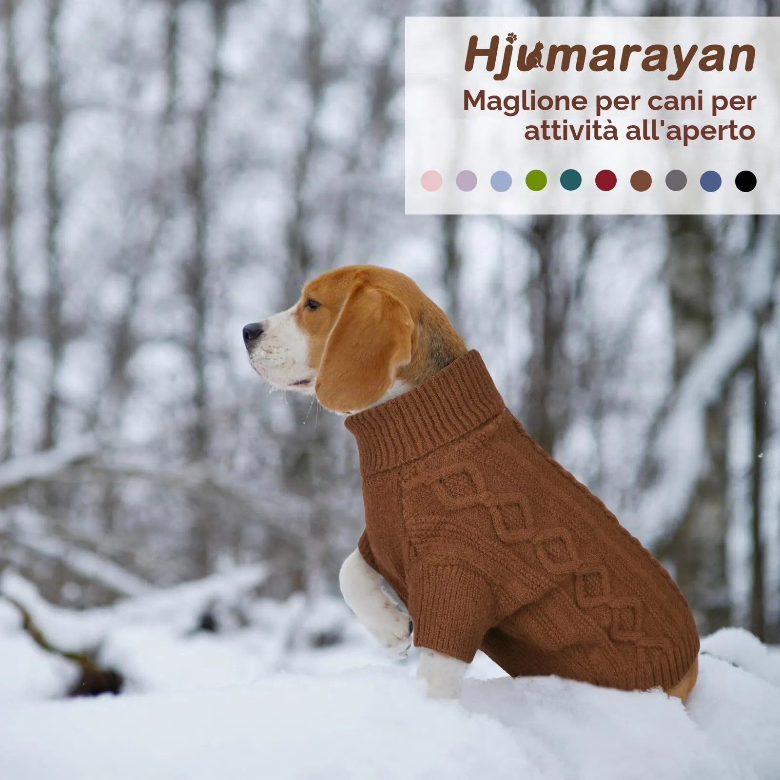 Hjumarayan Maglione per Cani Taglia Grande - Maglioncino Semplice & Elegante in Pile con Foro per Guinzaglio (Caffè XXL) - immagine 6