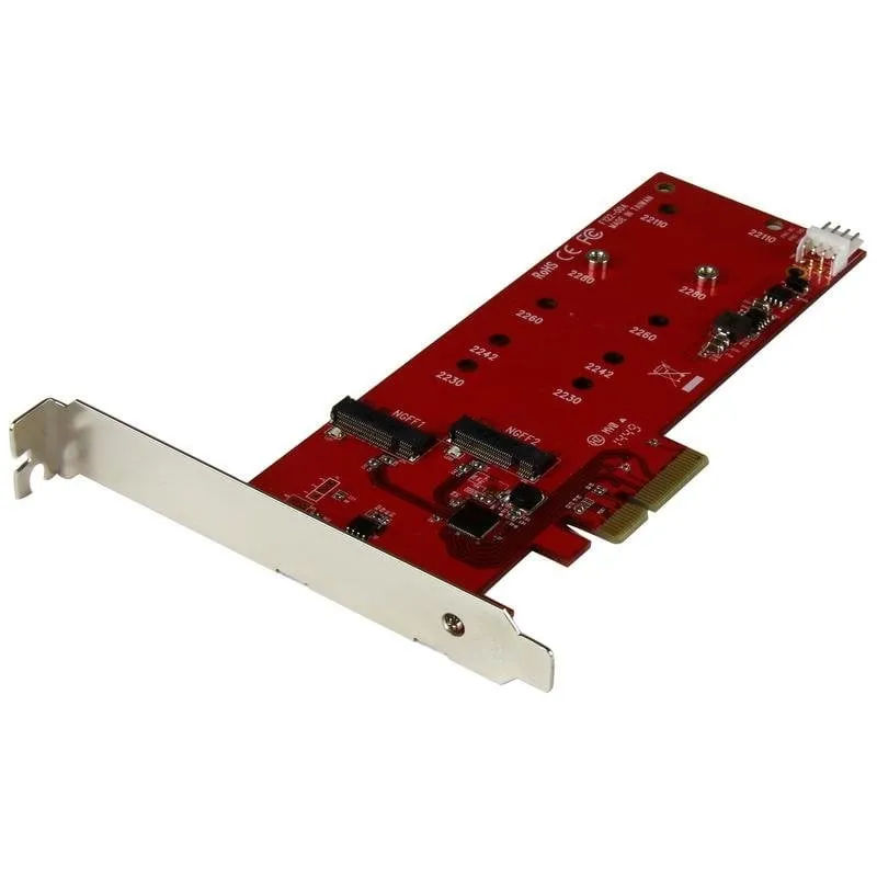 Scheda Interfaccia STARTECH PEX2M2 PCI Express 2x SSD M.2 SATA 6 Gbit/s Dual Profile - immagine 1