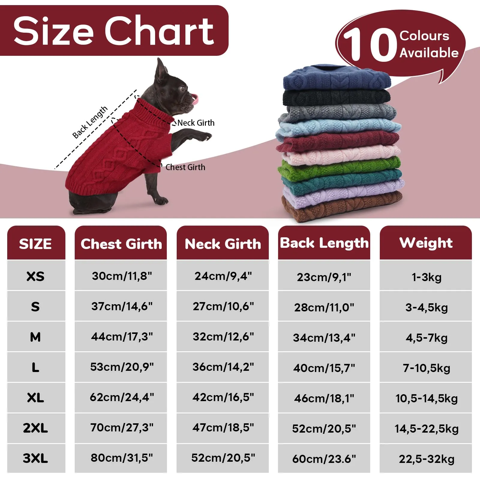 Hjumarayan Maglione Cane Caldo - Maglioncino per Cani con Zampe, Maglioncini per Cani con Foro per Guinzaglio (Rosso Scuro XXL) - immagine 2