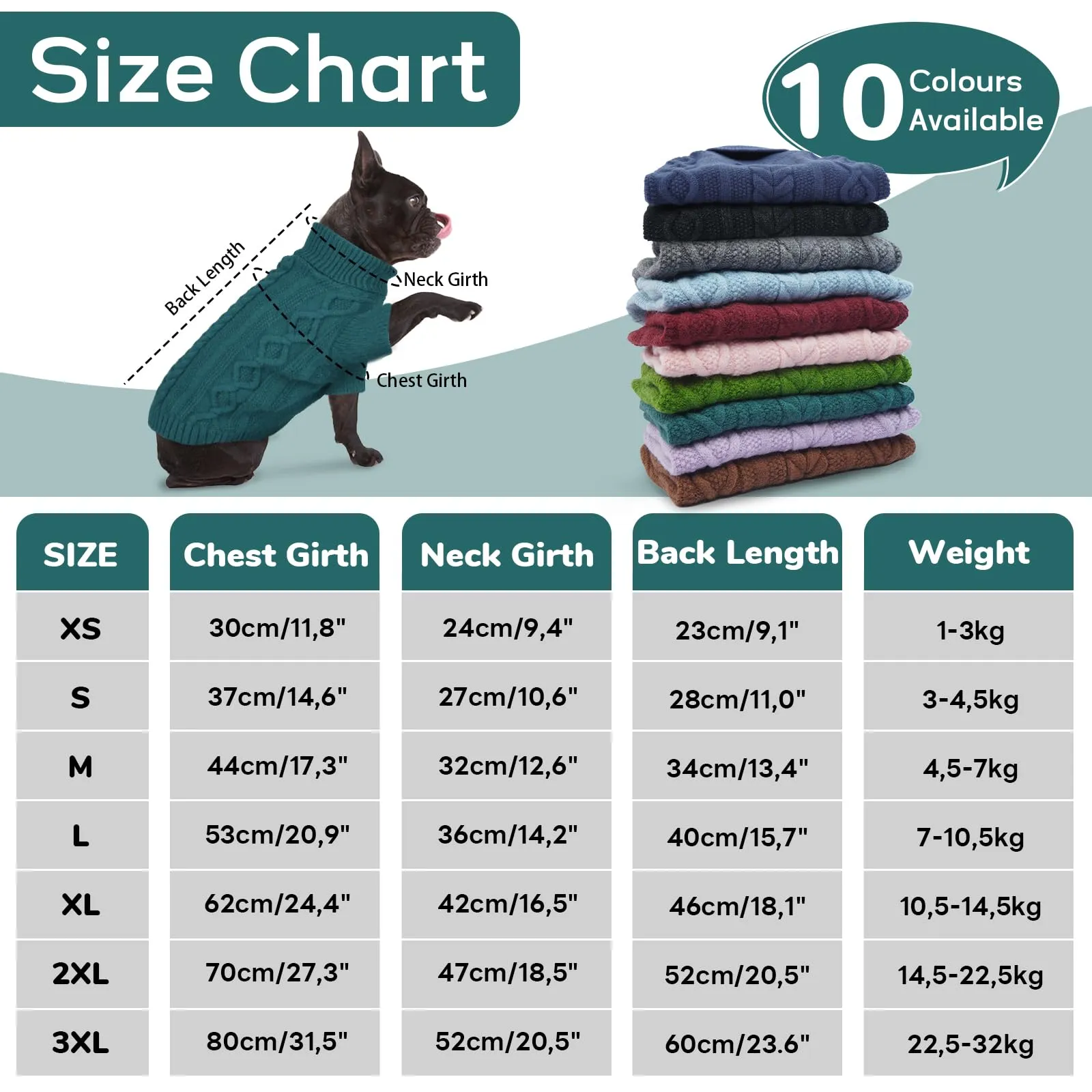 Hjumarayan Maglione di Natale Cane di Grande Dimensione, Maglione Over per Cane Grande Semplice Elegante, Pullover Caldo con Maniche, Spessa Felpa Inverno per Labrador Femmina, Verde XXL - immagine 2