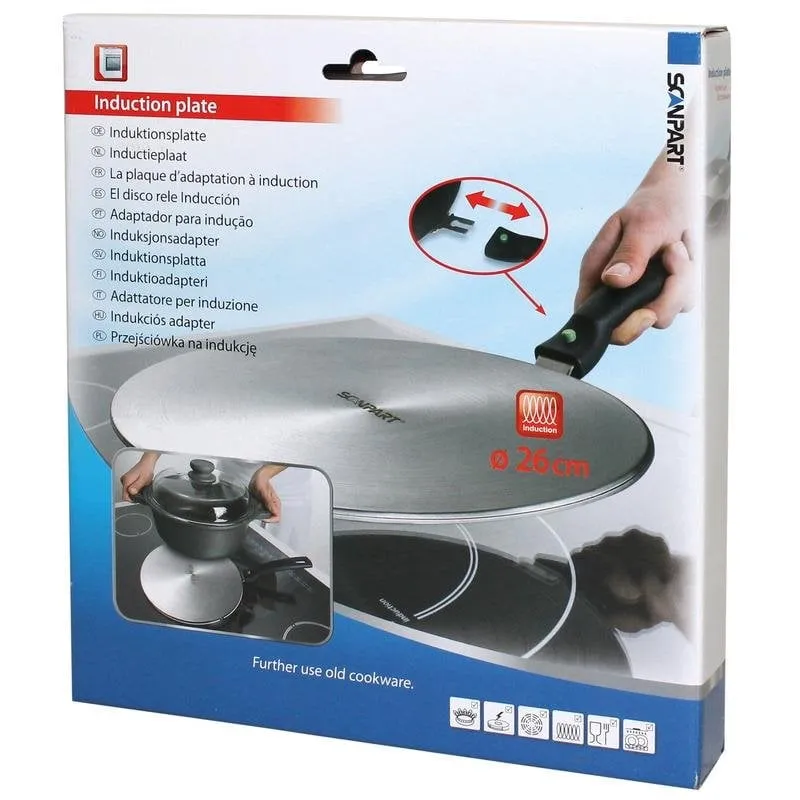 Disco adattatore induzione Scanpart 4200002227 acciaio inox 26 cm manico ergonomico - immagine 1
