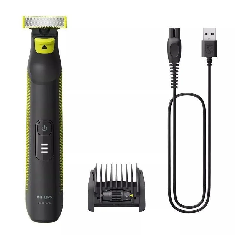 Rasoio Elettrico Multifunzione Philips OneBlade Pro QP6506/15 Senza Filo 90min Impermeabile 5 Impostazioni Pettine - immagine 1
