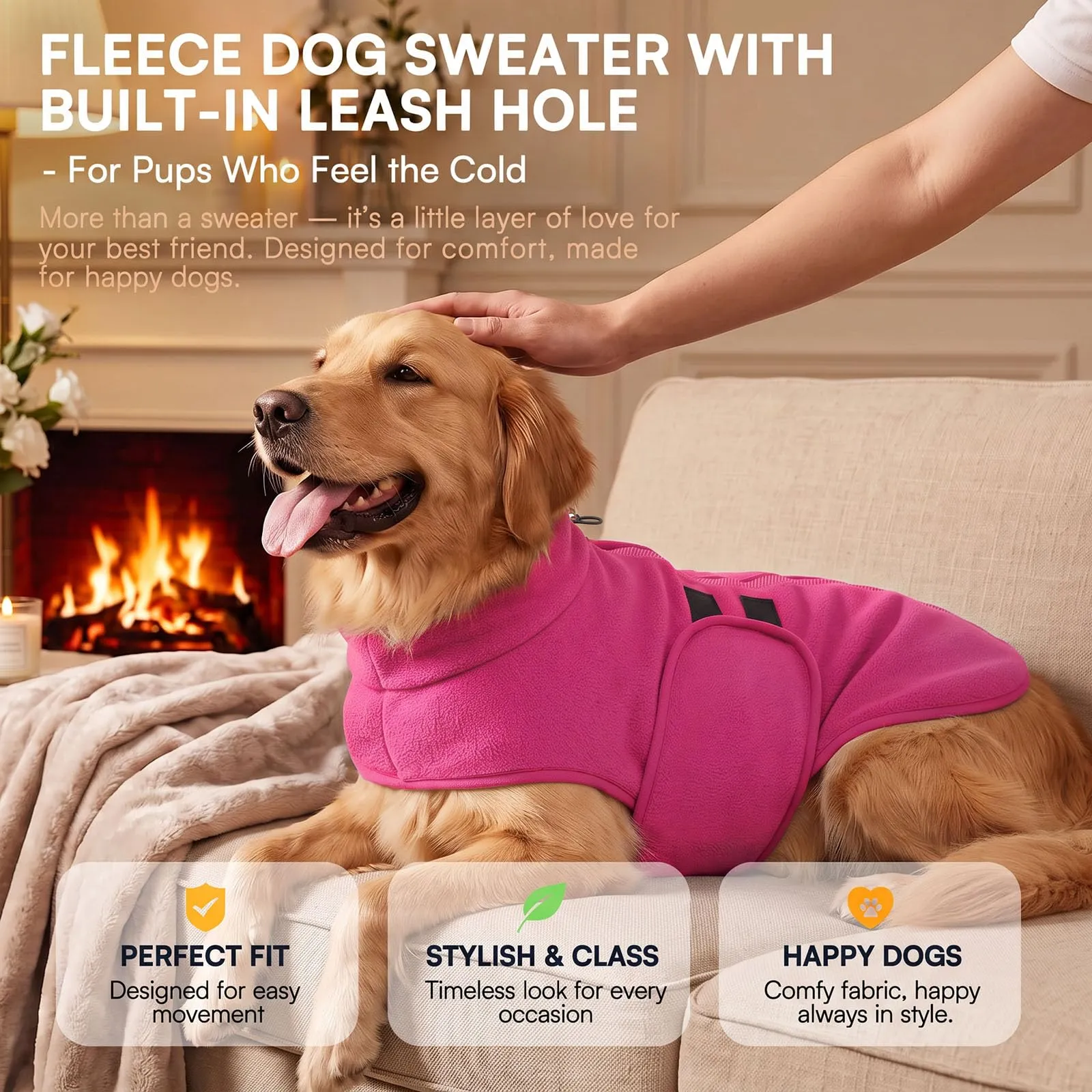 Queenmore Cappotto Cane, Maglioncino Cane Taglia Grande Cappotto Invernale - immagine 4