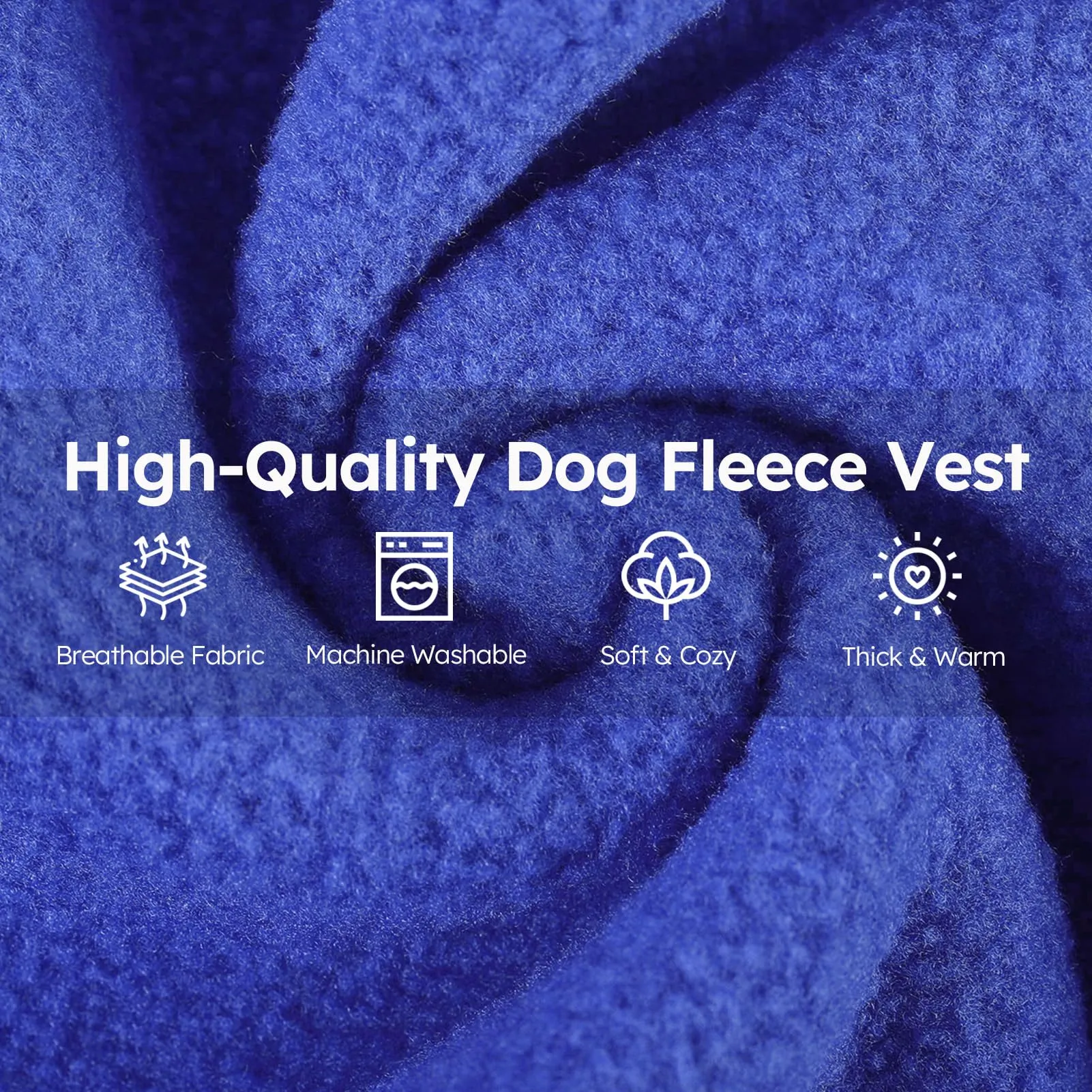 Queenmore Cappotto Cane, Cappottino Cane Taglia Piccola, Cappotto Invernale Caldo Per Cani, Giacca Per Cani, Gilè Per Cani, Maglione Per Cani Bassotto, Chihuahua, Bulldog, Blue, M - immagine 2