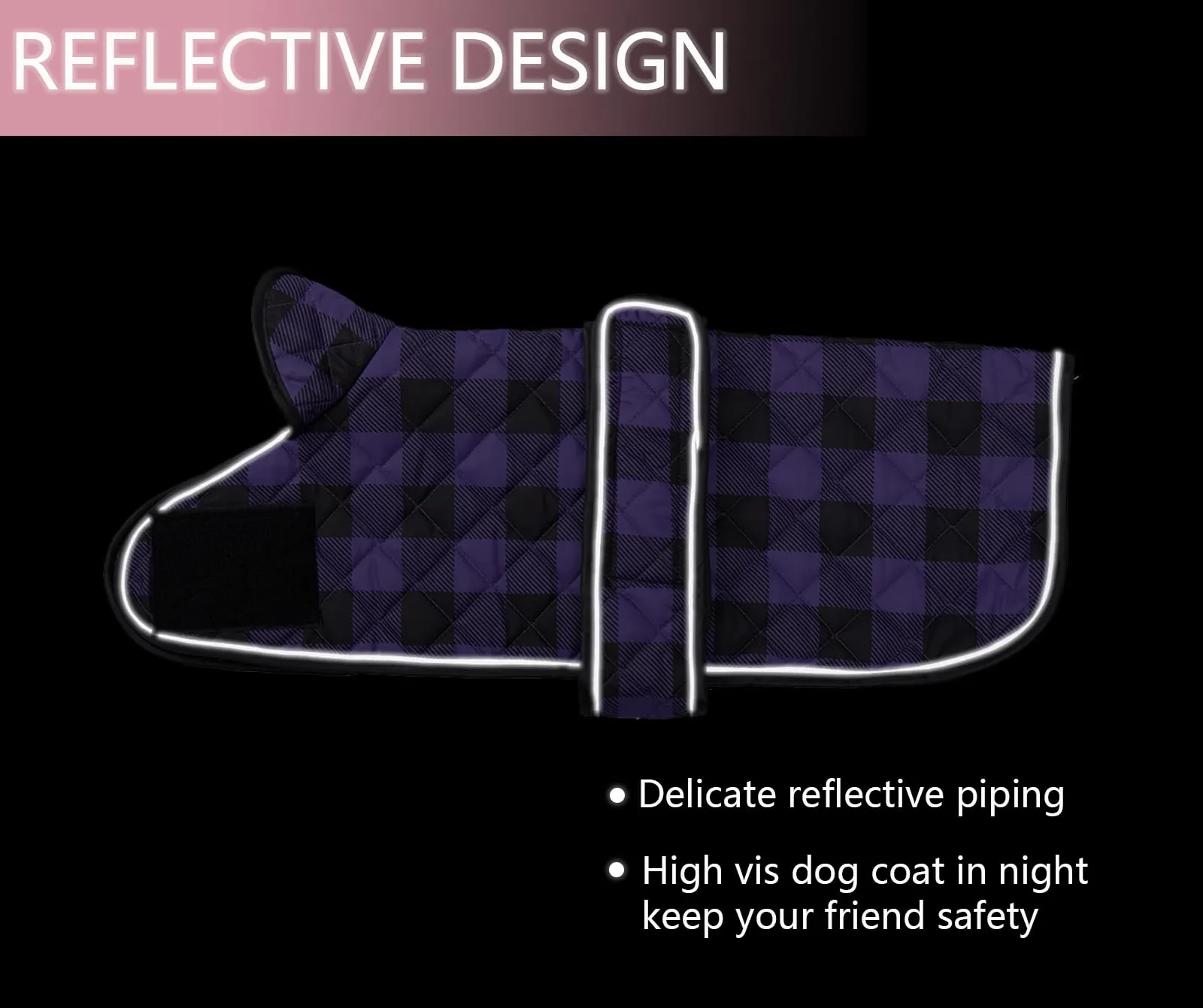 Geyecete Impermeabile Cappotto Cane, Bassotto Invernale Cappotto,Giacca del Cane con fodera in pile calda all'interno,Abbigliamento Regolabile per Cani all'aperto per Miniatura Bassotto-Viola-L - immagine 5