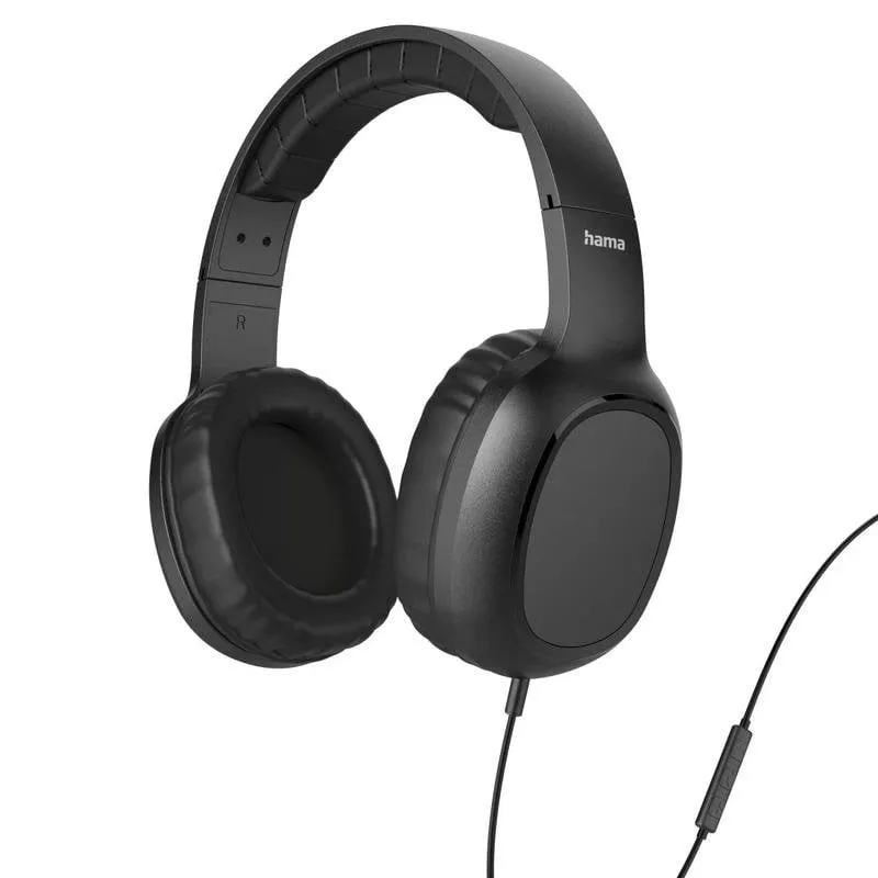 Auricolari Hama Fun C con cavo USB-C per chiamate e musica, microfono integrato, neri - immagine 1