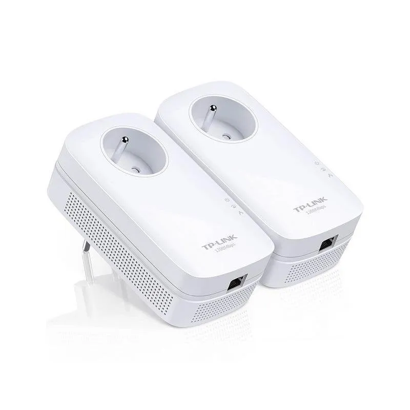 Adattatore Powerline TP-LINK TL-PA8015P KIT 1300 Mbps 1 Porta Gigabit LAN Presa Integrata - immagine 1