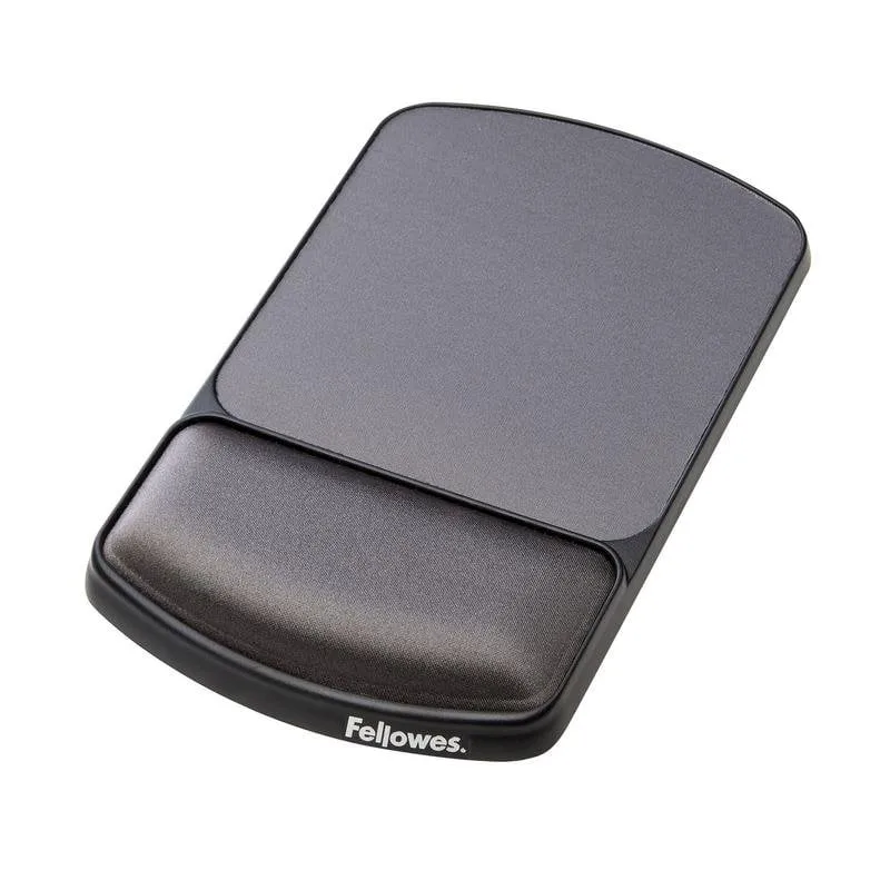 Tappetino per mouse Fellowes 9374001 con poggiapolsi in gel grafite - immagine 1