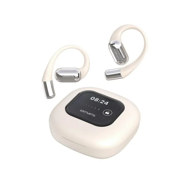 Auricolari 4SMARTS SkyBuds AI wireless Bluetooth per chiamate e musica open-ear beige - immagine 1