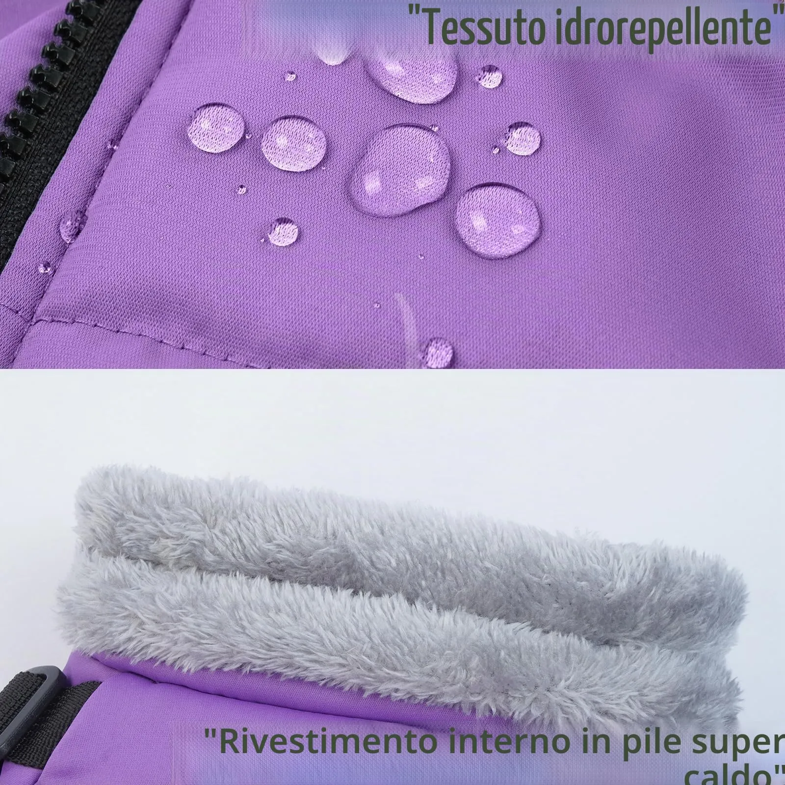 Cappotto Impermeabile per Cani, Cappotto Cane Taglia Media con Pettorina e Zampe Viola, M - immagine 4