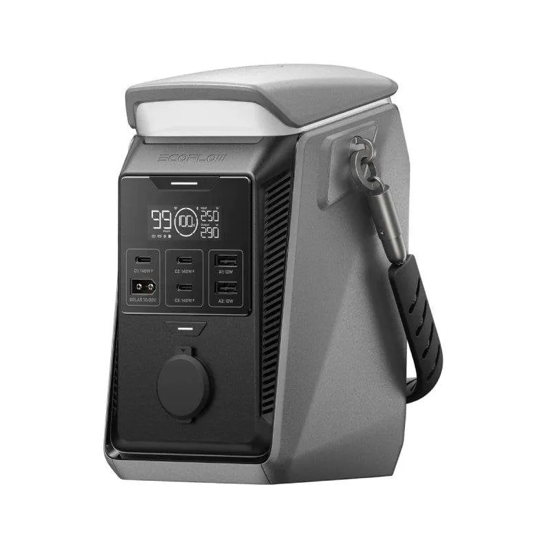 Stazione di energia EcoFlow Trail Plus 300 DC 288Wh 2 USB-A 3 USB-C Batteria LiNMC Schermo LCD Caricatore solare - immagine 1