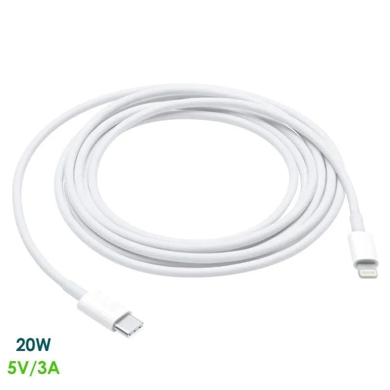 Cavo dati Dam Electronics USB-C a Lightning 8 pin 2m 20W 3A - immagine 1