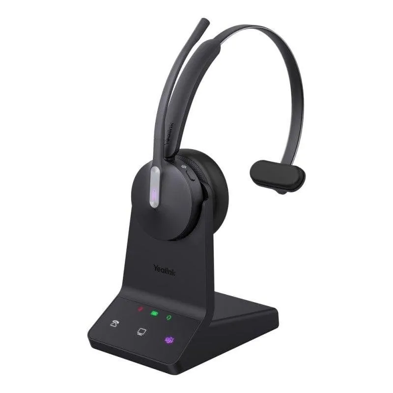 Auricolari Yealink WH64 Mono wireless Bluetooth con cancellazione rumore, ufficio, nero - immagine 1