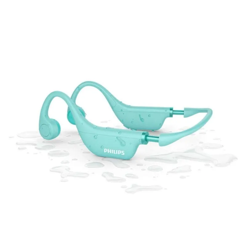 Auricolari Philips TAK4607GR/00 wireless Bluetooth Sport Kids IPX5 con microfono Verde - immagine 1