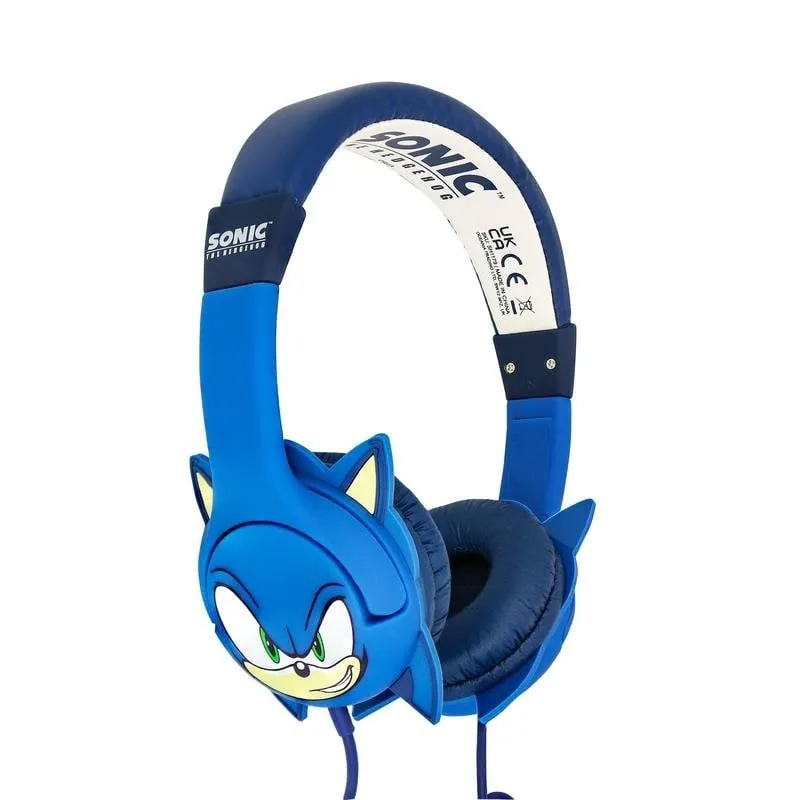 Auricolari OTL Technologies PAW846 con cavo 3,5 mm, per bambini, limitatore volume, blu e bianco - immagine 1