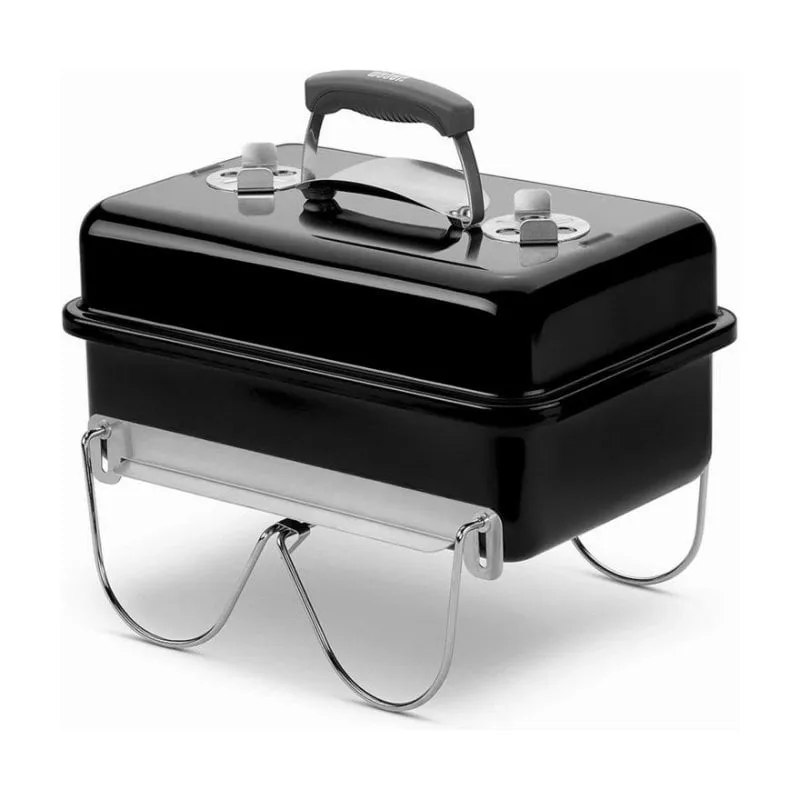 Barbecue a carbone WEBER Go-anywhere portatile da tavolo con coperchio nero - immagine 1