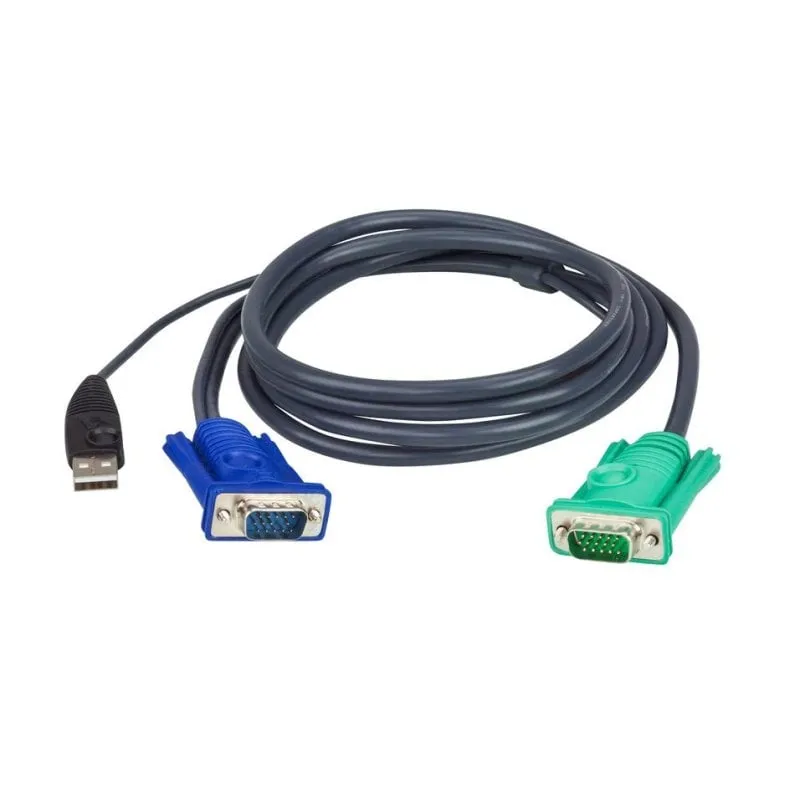 Cavo KVM Aten 2L-5203U 3 m USB VGA Nero SPHD-15 Maschio/Maschio - immagine 1