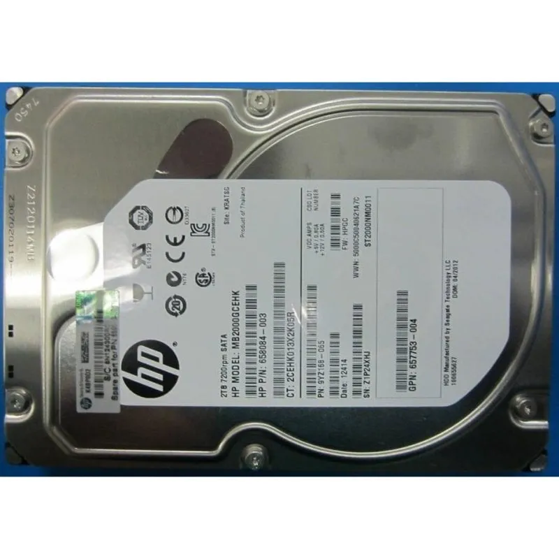 Disco Duro HPE 2TB HDD 3.5" 7200rpm SATA 6 Gbit/s Interno - immagine 1