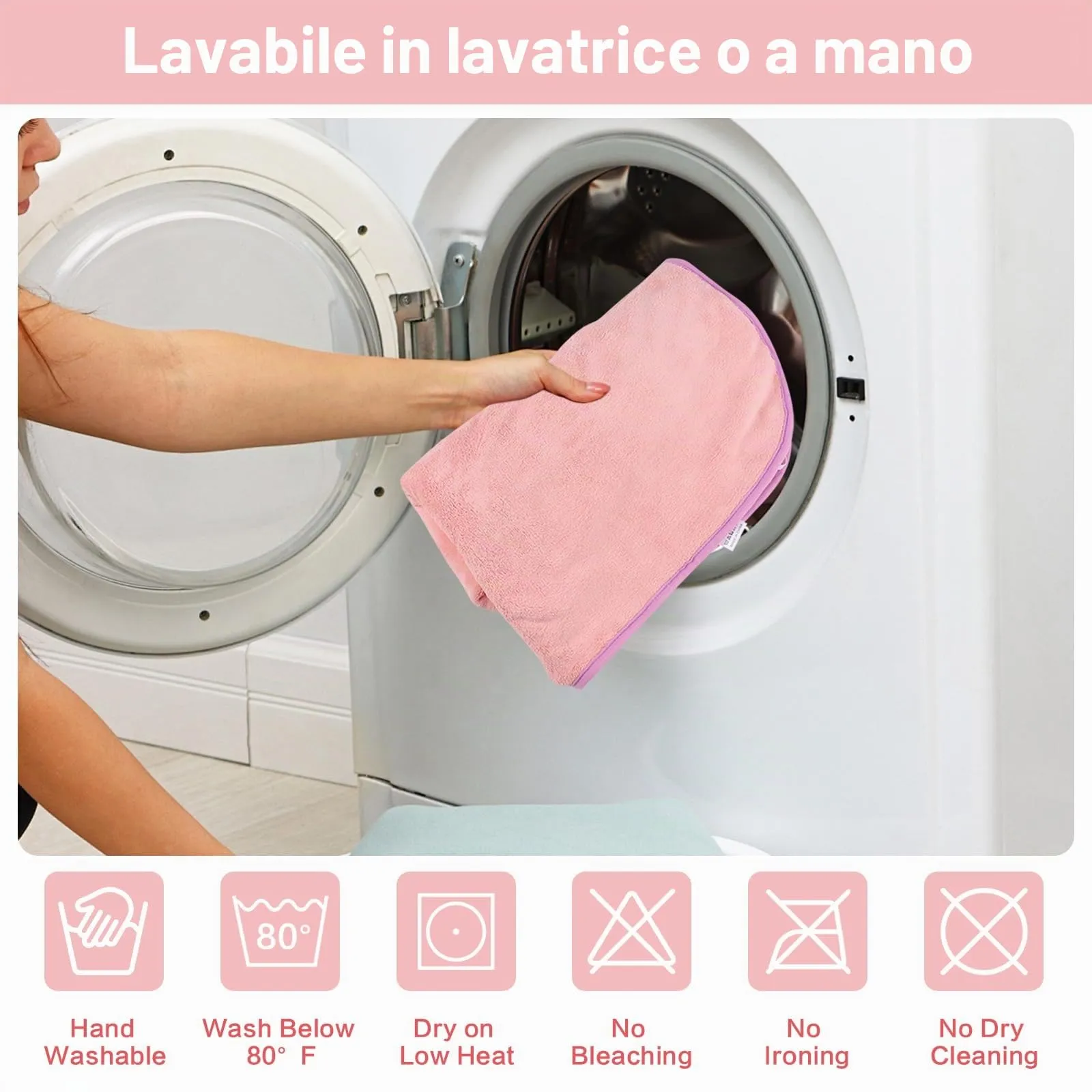 Fnaobai Accappatoio per animali domestici per cani e gatti, ad asciugatura rapida, grazioso asciugamano con cappuccio, collare regolabile e cinghia per la pancia, per piscina e spiaggia (rosa, S) - immagine 5