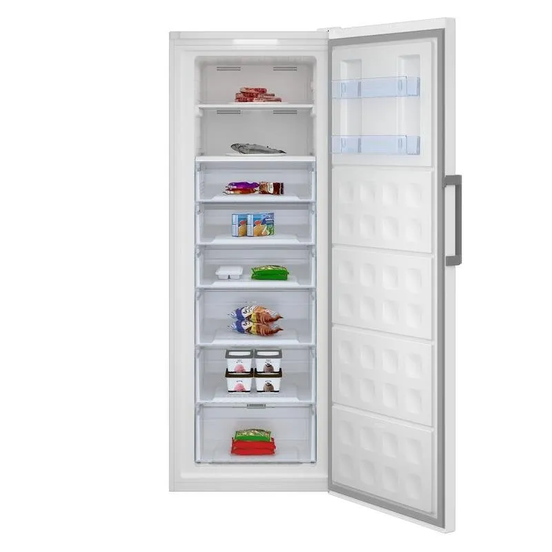 Congelatore verticale BEKO RFNE448E45W 404L No Frost Classe D Display LED Bianco - immagine 1