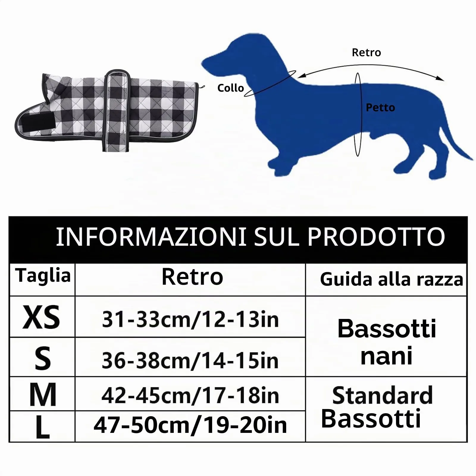 Geyecete Impermeabile Cappotto Cane, Bassotto Invernale Cappotto,Giacca del Cane con fodera in pile calda all'interno,Abbigliamento Regolabile per Cani all'aperto per Miniatura Bassotto-Nero-M - immagine 4
