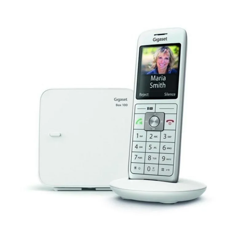 Telefono Gigaset CL660 Wireless DECT Display 2.4" Agenda 400 Contatti Bianco - immagine 1