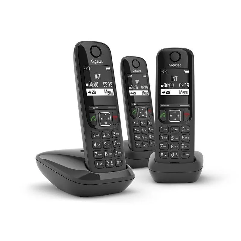 Telefono Gigaset AS690 Trio Wireless Nero 100 Contatti Vivavoce - immagine 1