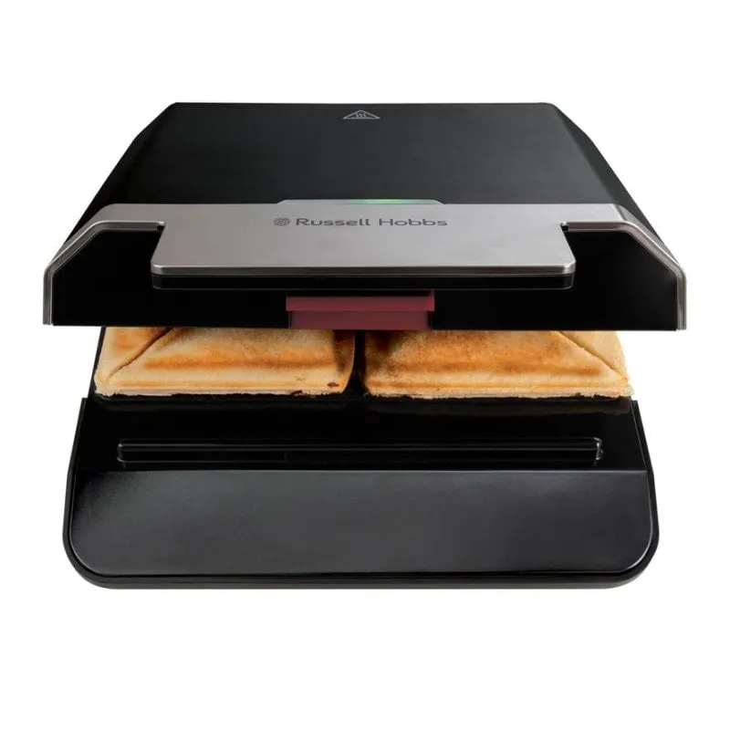Sandwichera Russell Hobbs Easy Clean Nero Acciaio Inox 750W 2 Toast Antiaderente - immagine 1