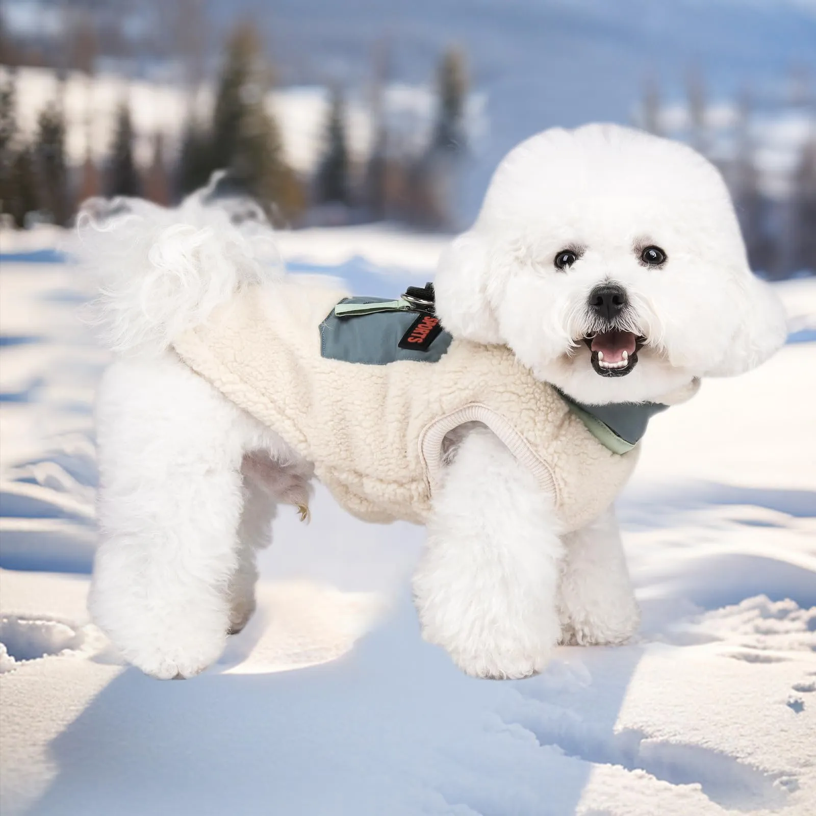 FEimaX Cappotto per Cani Invernale Giacca in Pile Calda con Anello a D, Gilet Cane Antivento Cucciolo Vestiti Caldo per Cani di Piccola e Media Taglia - immagine 7