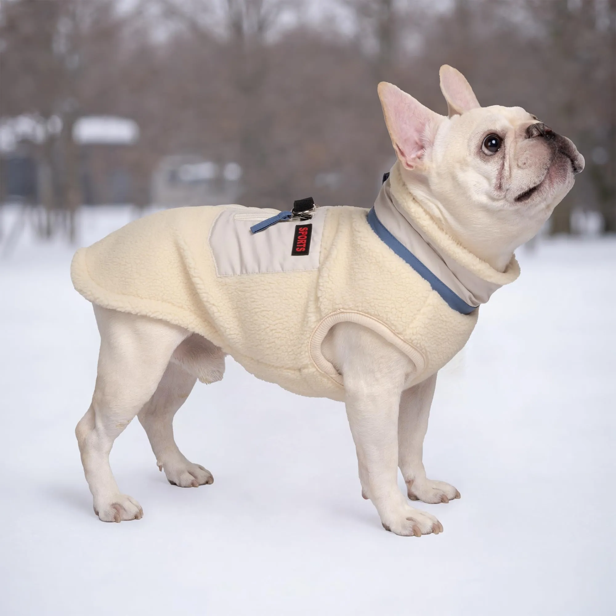 FEimaX Cappotto per Cani Invernale Giacca in Pile Calda con Anello a D, Gilet Cane Antivento Cucciolo Vestiti Caldo per Cani di Piccola e Media Taglia - immagine 5