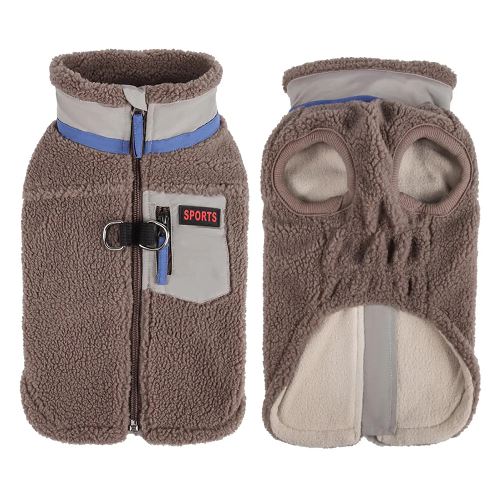 FEimaX Cappotto per Cani Invernale Giacca in Pile Calda con Anello a D, Gilet Cane Antivento Cucciolo Vestiti Caldo per Cani di Piccola e Media Taglia - immagine 1