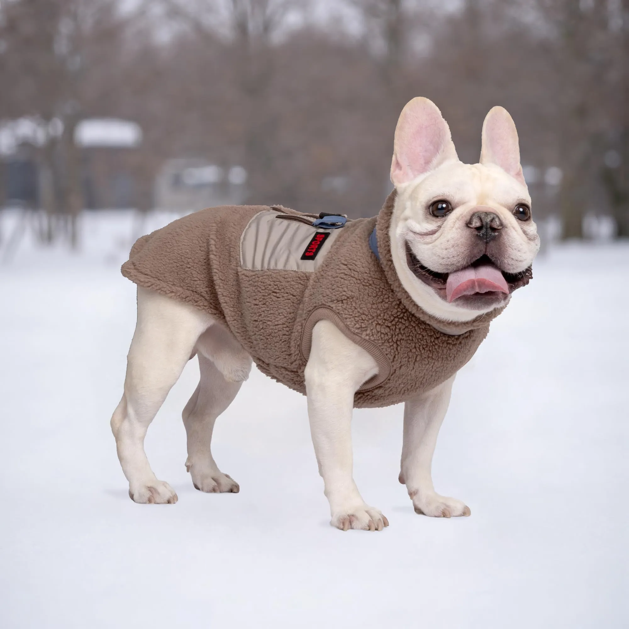 FEimaX Cappotto per Cani Invernale Giacca in Pile Calda con Anello a D, Gilet Cane Antivento Cucciolo Vestiti Caldo per Cani di Piccola e Media Taglia - immagine 5