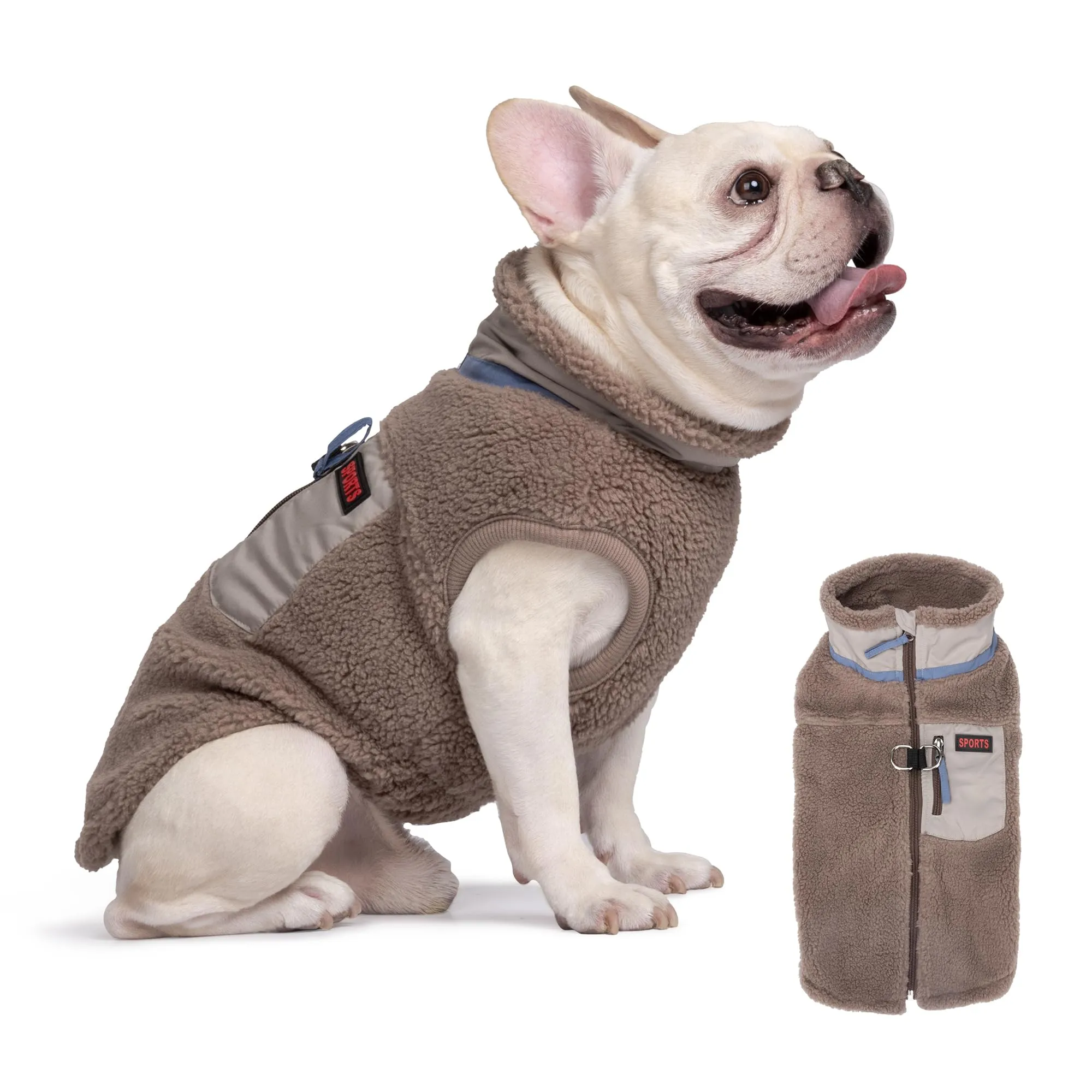 FEimaX Cappotto per Cani Invernale Giacca in Pile Calda con Anello a D, Gilet Cane Antivento Cucciolo Vestiti Caldo per Cani di Piccola e Media Taglia - immagine 2