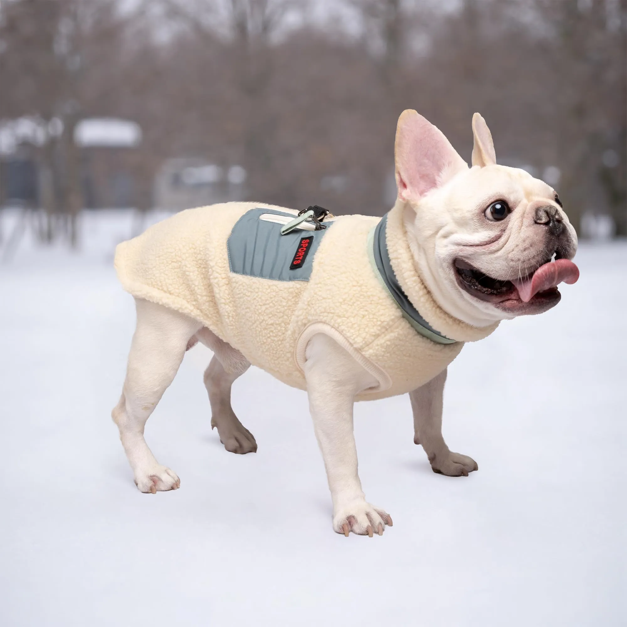 FEimaX Cappotto per Cani Invernale Giacca in Pile Calda con Anello a D, Gilet Cane Antivento Cucciolo Vestiti Caldo per Cani di Piccola e Media Taglia - immagine 5