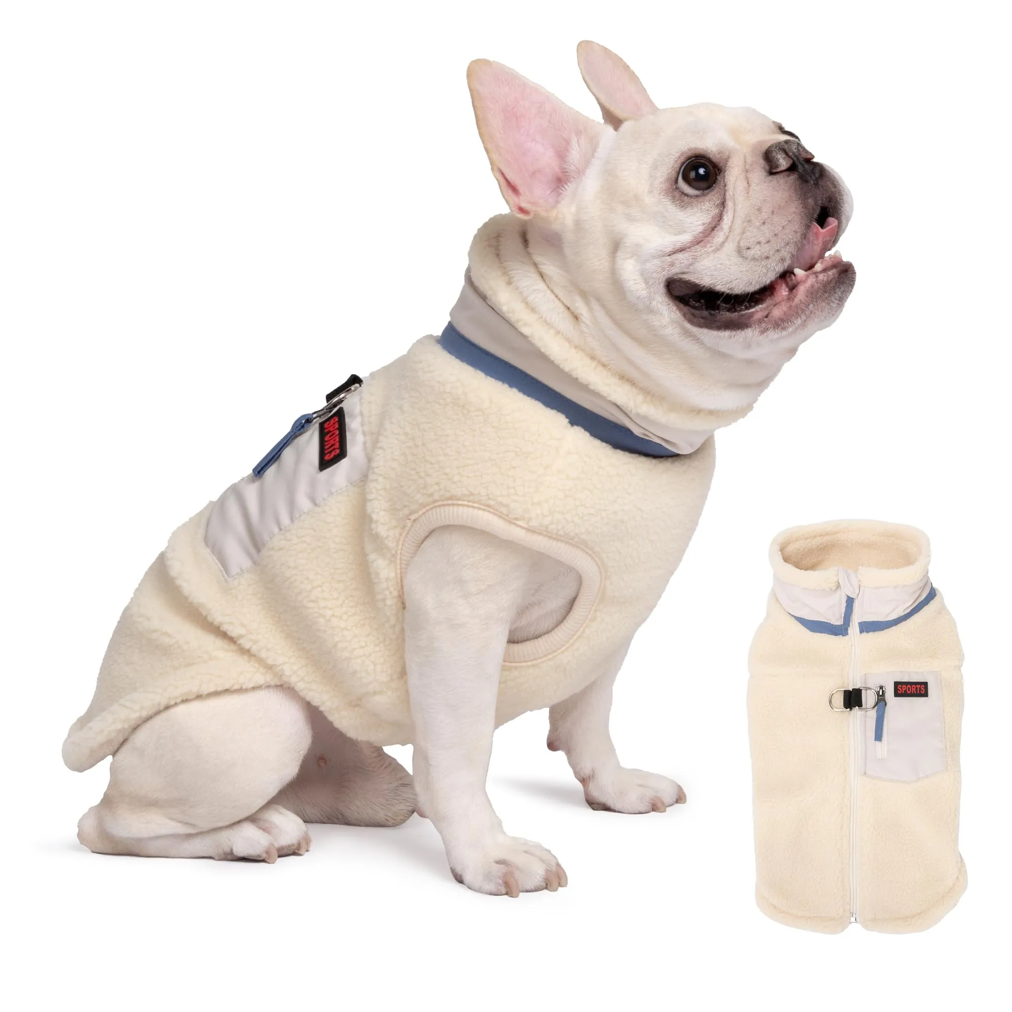 FEimaX Cappotto per Cani Invernale Giacca in Pile Calda con Anello a D, Gilet Cane Antivento Cucciolo Vestiti Caldo per Cani di Piccola e Media Taglia - immagine 2