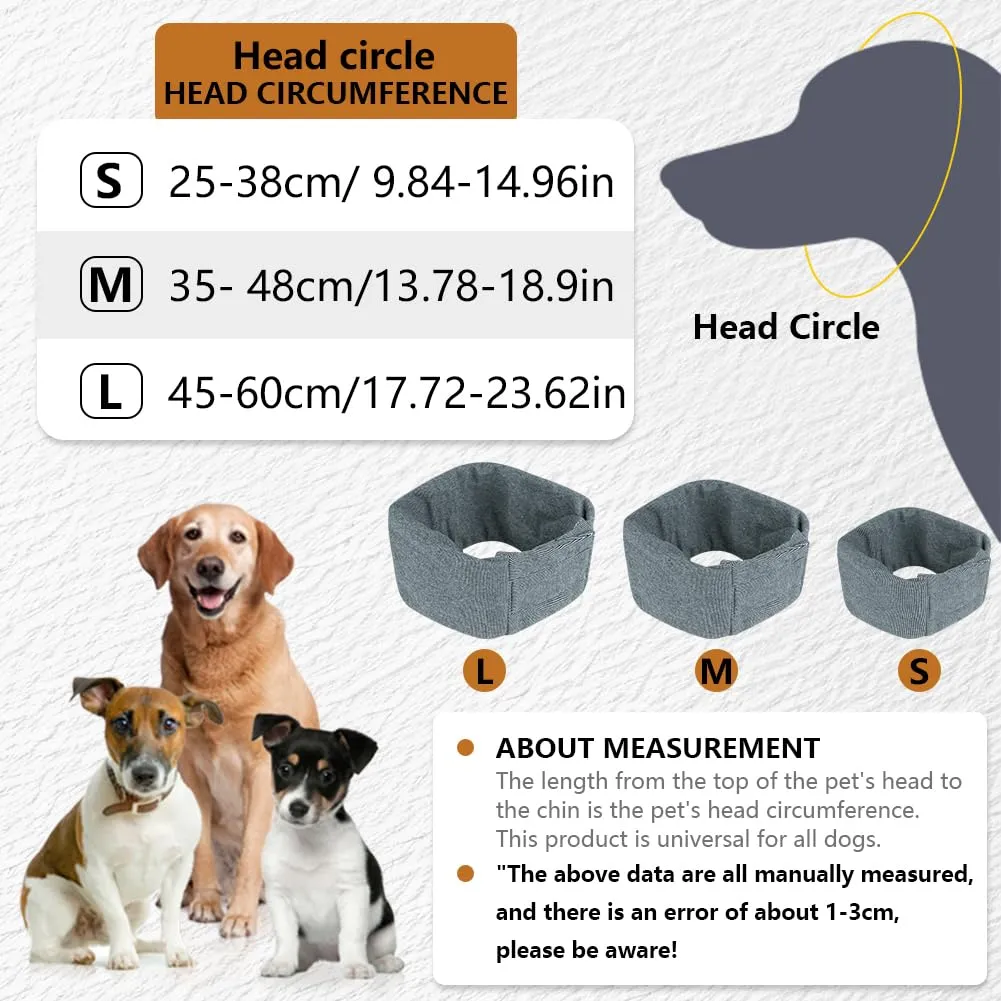 Aomig Paraorecchie per Cani, Regolabile Paraorecchie Cane in Velcro, Scaldacollo Cane Collo e Orecchie, Protezione dal Rumore, Paraorecchie per Cani Collo e Orecchie, Calmanti, Alleviare l'ansia - immagine 2