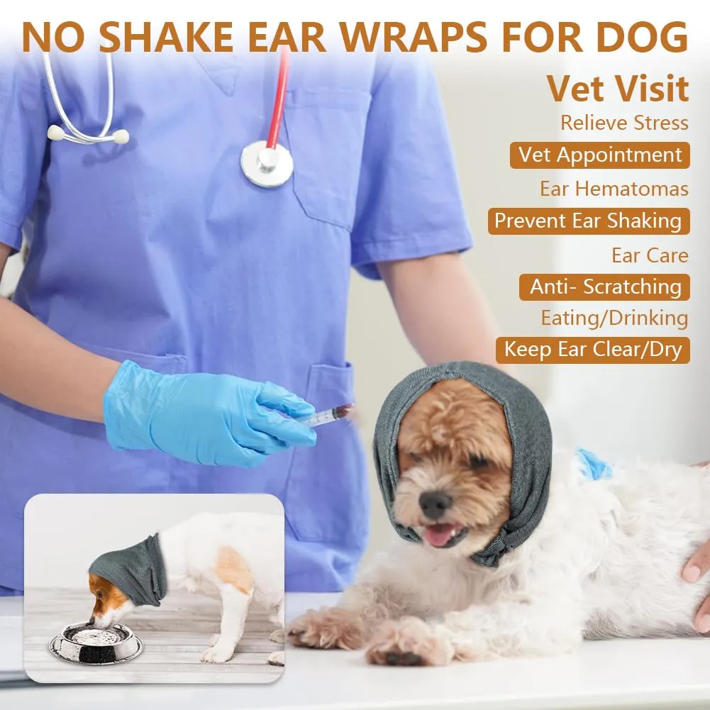 Aomig Paraorecchie per Cani, Regolabile Paraorecchie Cane in Velcro, Scaldacollo Cane Collo e Orecchie, Protezione dal Rumore, Paraorecchie per Cani Collo e Orecchie, Calmanti, Alleviare l'ansia - immagine 5
