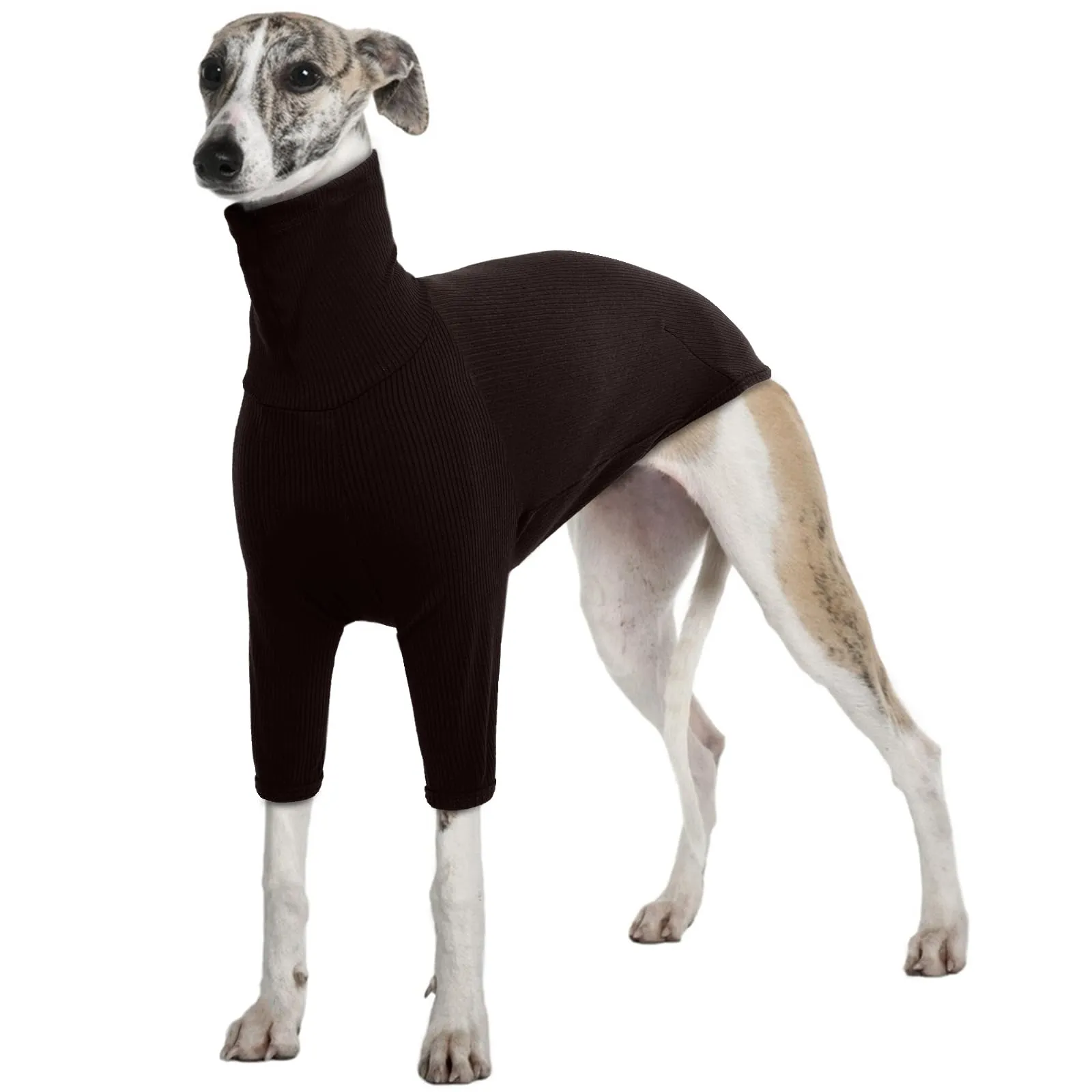 Cappotto Levieri, Maglione Greyhound Pigiama per Levrieri, Vestito Salukis, Pullover Maglioncino Cane Taglia Grande XXXL (Marrone, 3XL) - immagine 1