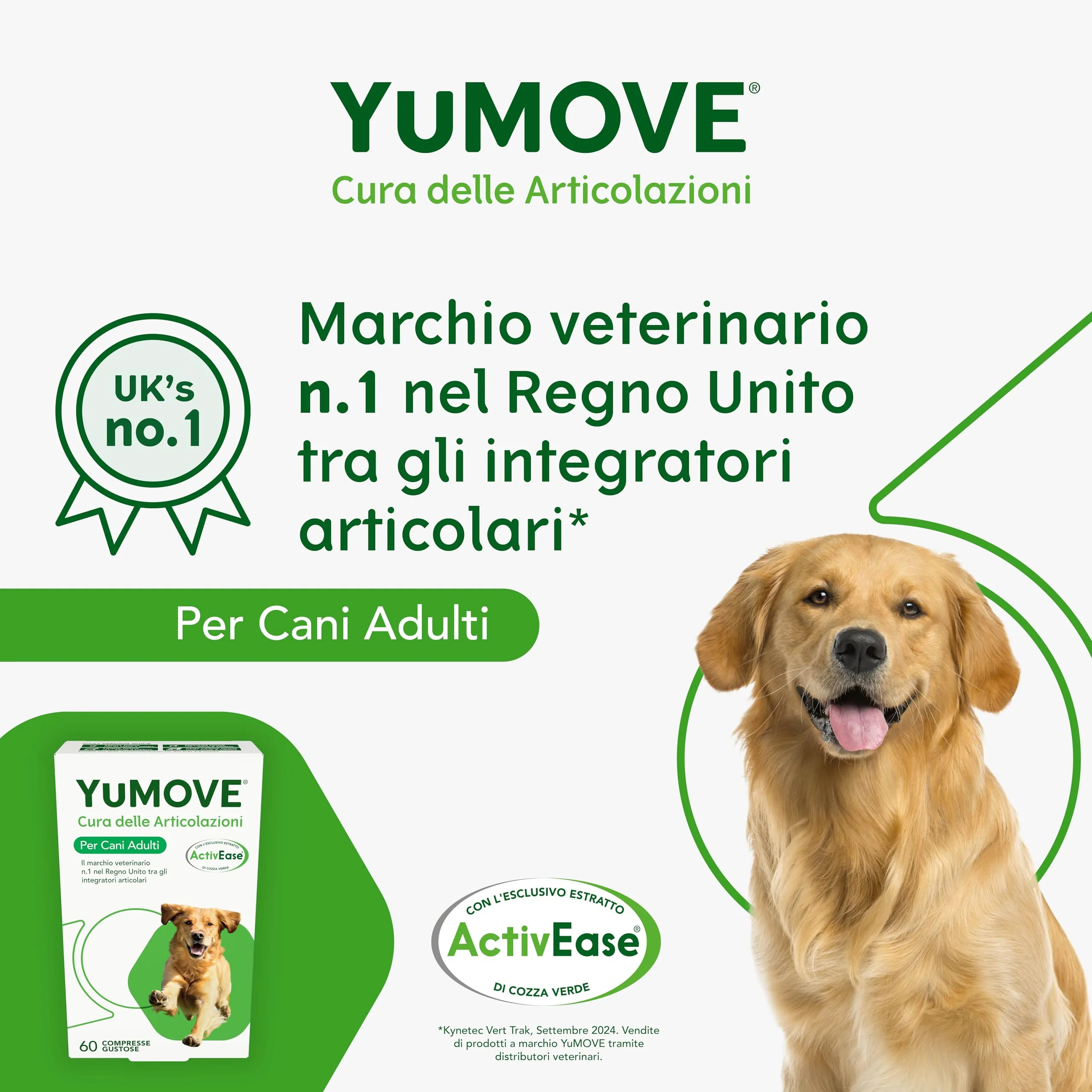 Yumove Integratore Articolazioni Cane 2-7 Anni – 60 Compresse ActivEase - immagine 2