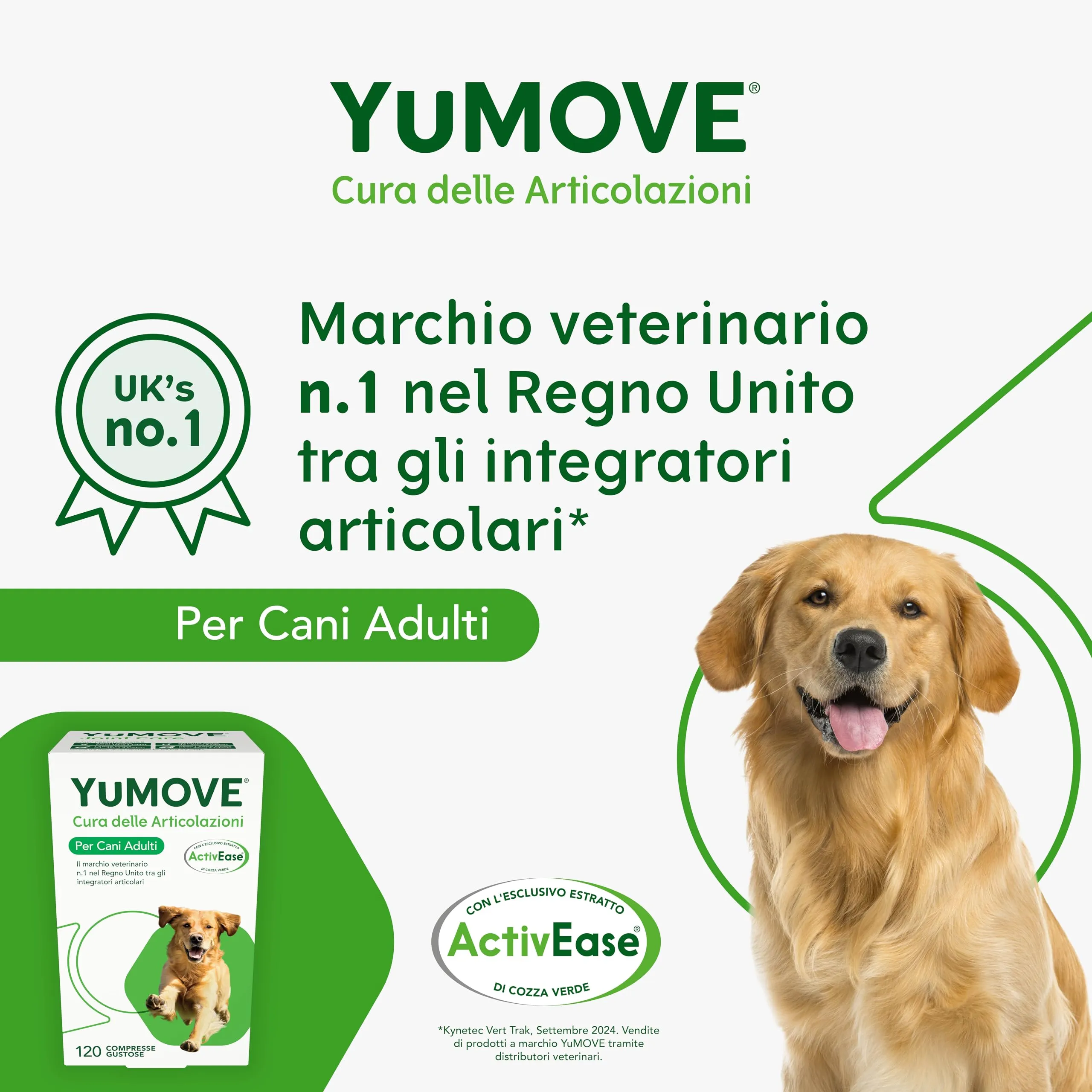 Yumove Integratore Articolazioni Cane 2-7 Anni – 120 Compresse ActivEase - immagine 2