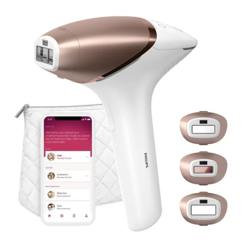 Depilatore IPL Philips Lumea BRI955/00 SenseIQ Oro Bianco Wireless Precisione Viso - immagine 1